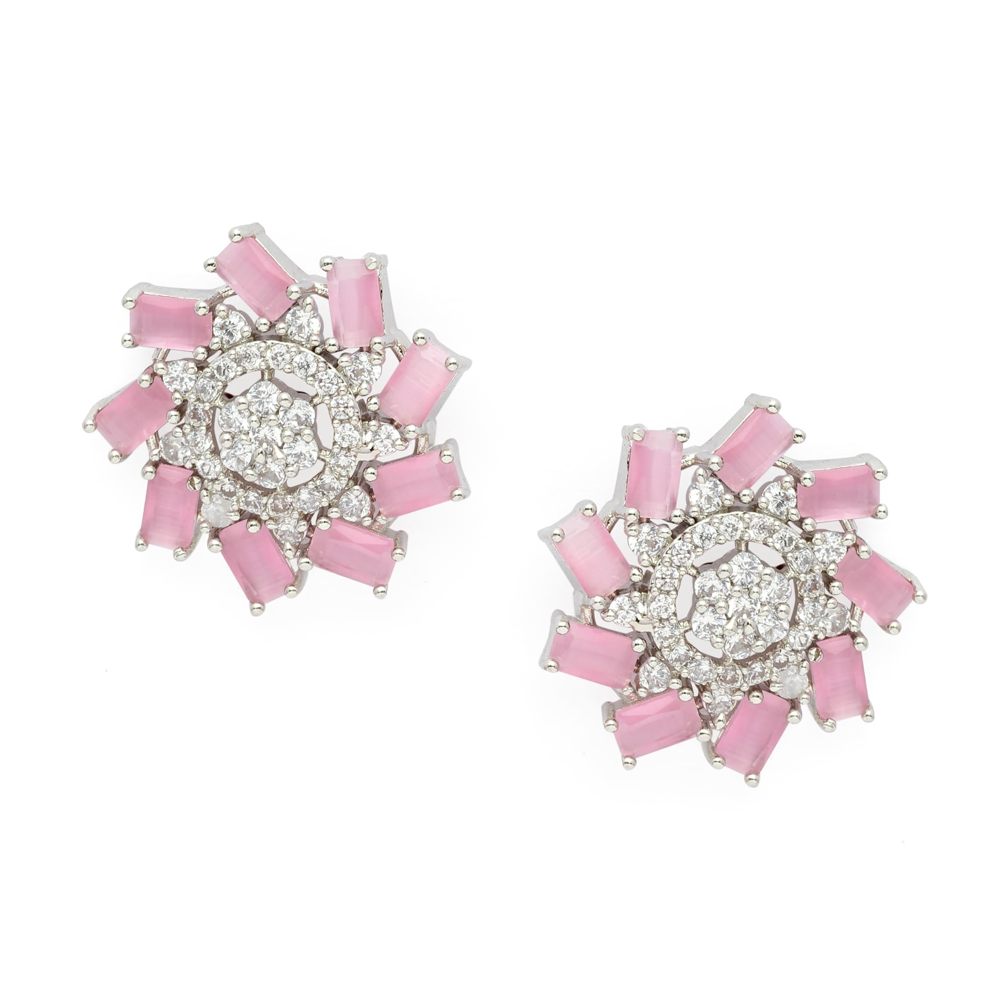 See full amazon price history chart for ZENEME Rhodium-Plated American Diamond Studded Floral Shaped Handcrafted Stud Earrings For Girls and Women (Pink & White) ZENEME Rhodium-Plated American Diamond Studded Floral Shaped Handcrafted Stud Earrings For Girls and Women (Pink & White) (B0CGDG73TY) Amazon Price History, Amazon Price Tracker