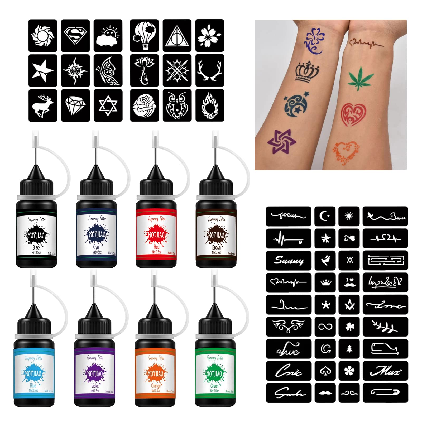 Buy MOTJIAO Temporary Tattoo Kit/Semi permanent tattoo Kit/ Complete
