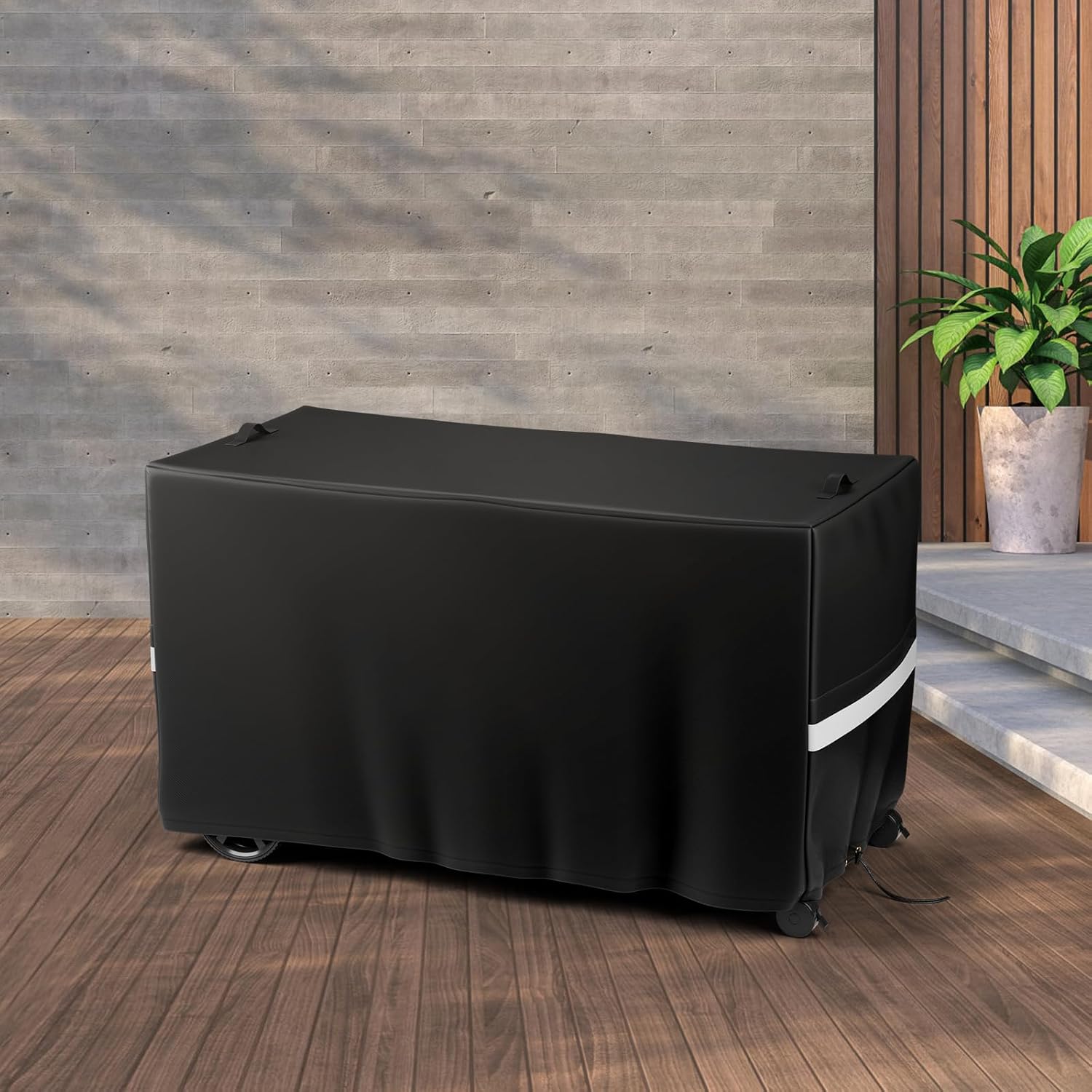 Prep Table Cover, Outdoor Dining Cart Cover, Pizza Oven Cart Covers, 53 Inch Waterproof Grill Cart Table Cover for Keter Unity XL, Food Prep Table, 600D Oxford, Anti-UV, 53''x26''x28''