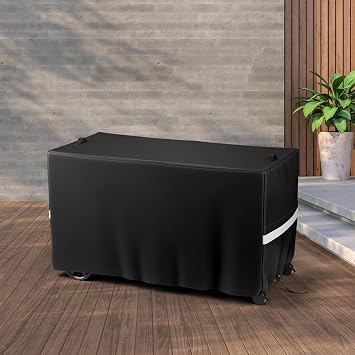 プレップテーブルカバー、アウトドアダイニングカートカバー、ピザオーブンカートカバー、53インチ防水グリルカートテーブルカバー、Keter Unity XL用、食品準備テーブル、600Dオックスフォード、抗UV、53インチ×26インチ×28インチ