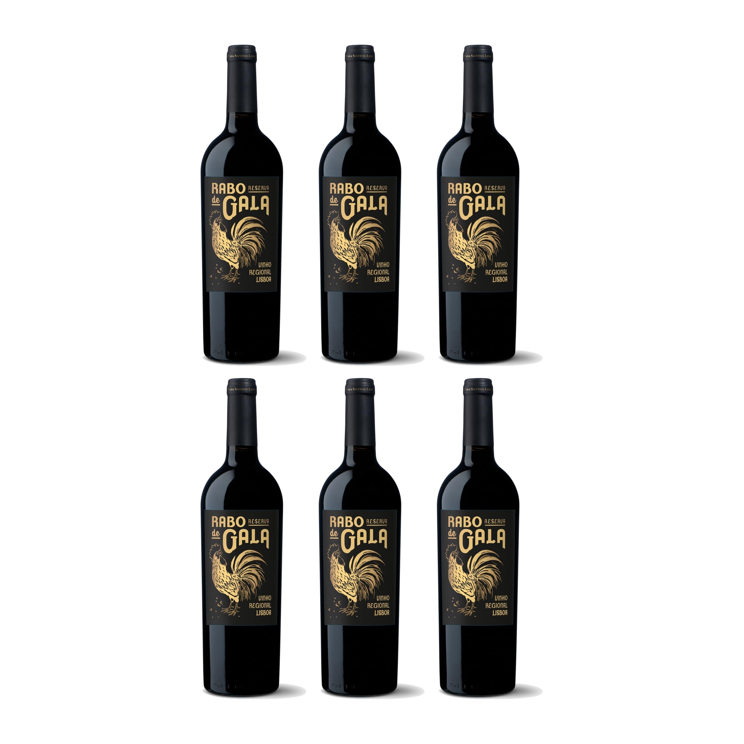 Casa Santos Lima Rabo de Gala Reserva Vinho Regional Lisboa Rotwein rot trocken Portugal inkl. FeinWert E-Book (6 x 0.75 l)