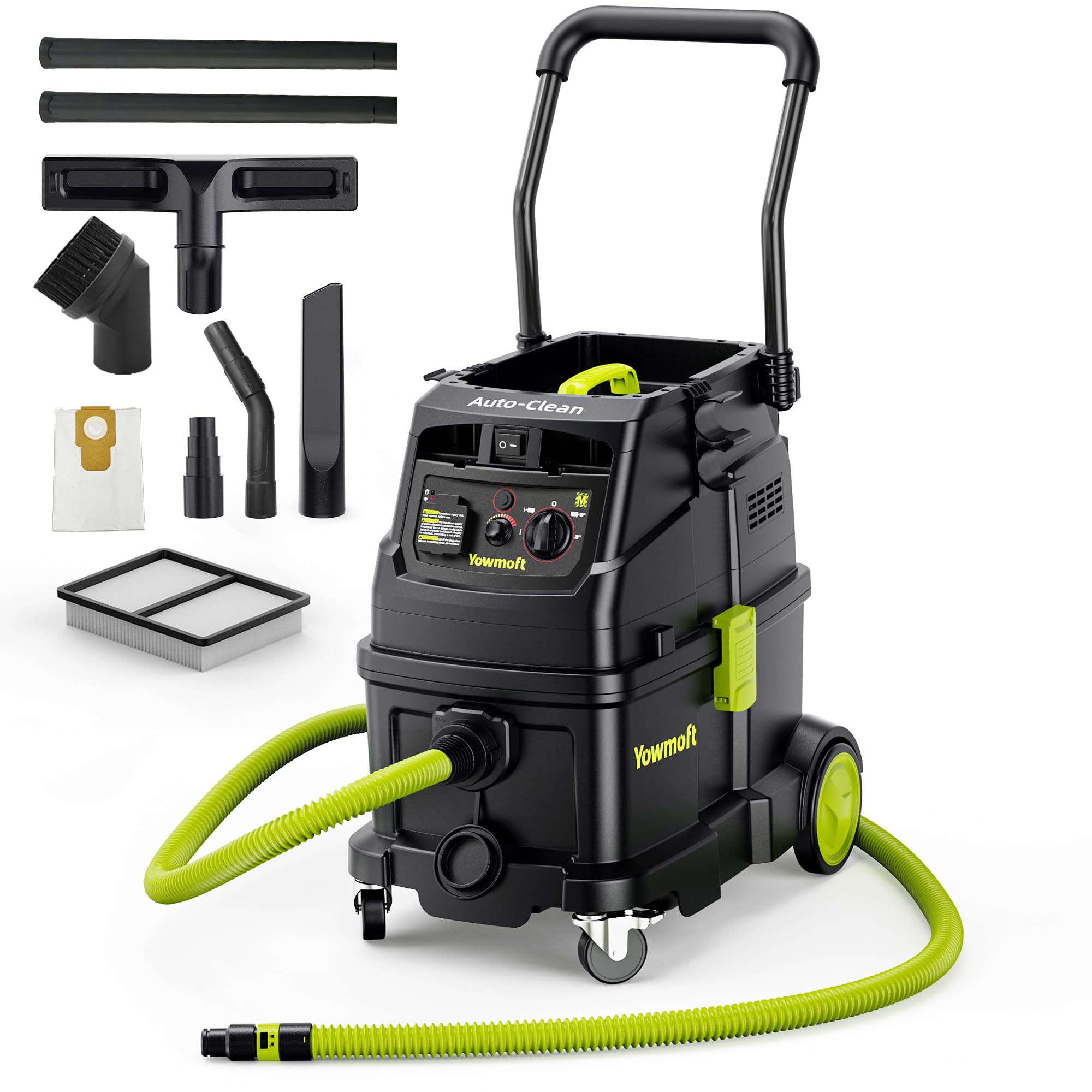 10-Gallon Hepa Dust Extractor for Woodworking with Trolley, 150CFM