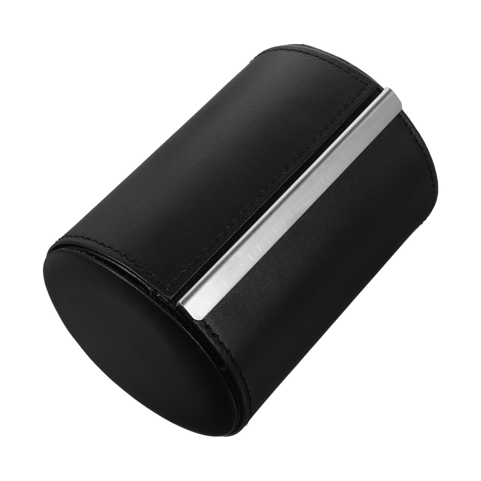 ORFOFE Custodia per Cravatte da Uomo Cilindrica in Pelle Pu Nera Chiusura Magnetica, Organizer Portacravatte da Viaggio e Scatola Porta Cravatte Singole per Uso Lavorativo e Cerimonie