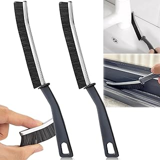 Bathroom Gap Cleaning Brush, Crevice Gap Cleaning Brush, Hard-Bristled Crevice Cleaning Brush, Tiny Window Door Track Groove Gap Cleaning Scrub Brush, Cleaning Brushes for Home Kitchen (2pcs)