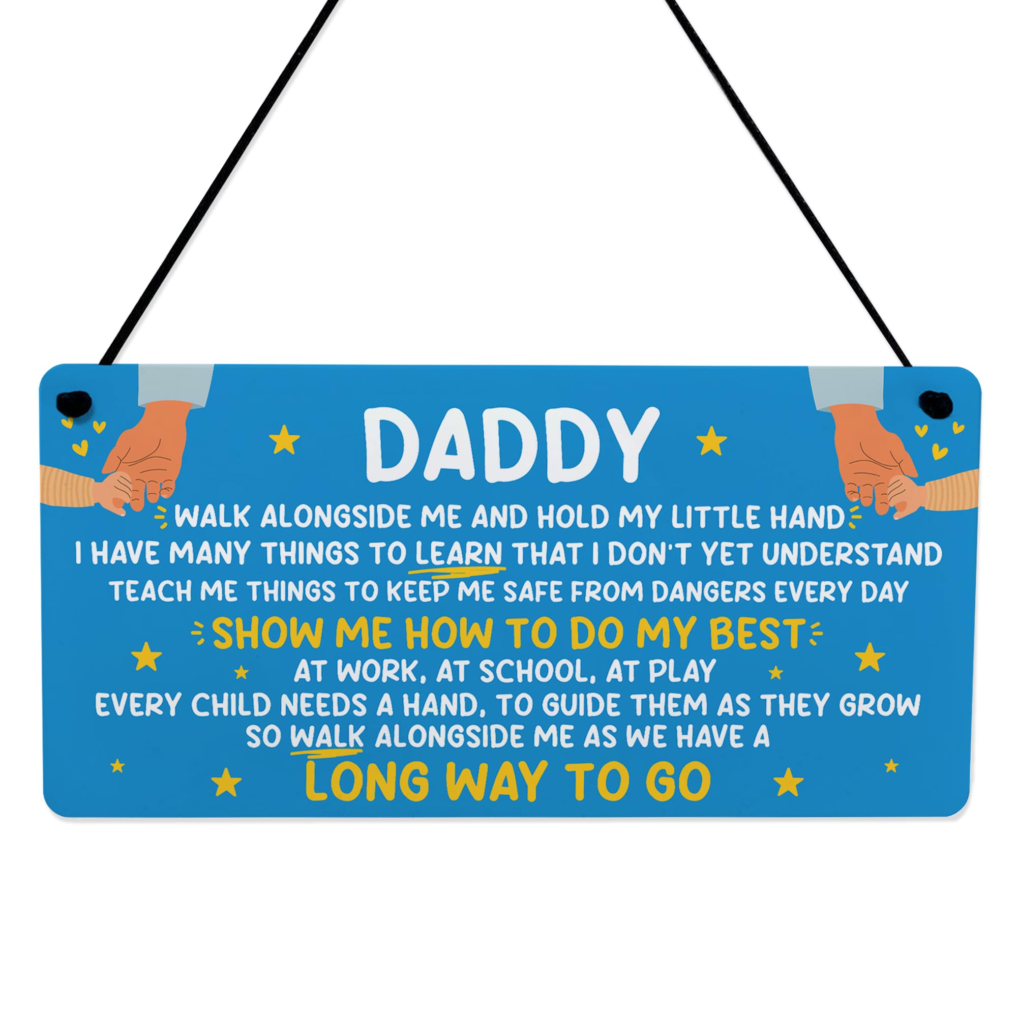 Red Ocean Daddy Gift From Daughter Hanging Plaque Daddy Gift From Son Thank You For Him Fathers Day Birthday For Keepsake