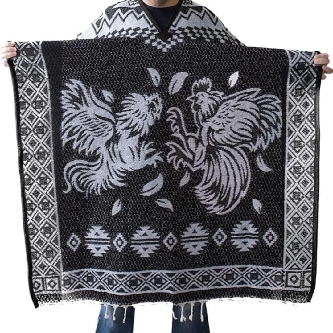 Gamboa Mexikaner Poncho Mexiko Herren Damen Authentischer Kostüm Mexikanischer Outfit Traditionelles Mexikanisches im Mexikanischen Design