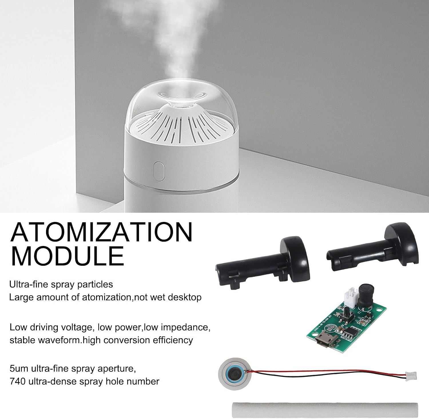 3pcs 5V USB Humidifier Atomization Module Driver Board, USB Spray Module Circuit Board Atomization Module Atomization Plate Circuit Board for Home for Family and DIY Experimental Equipment