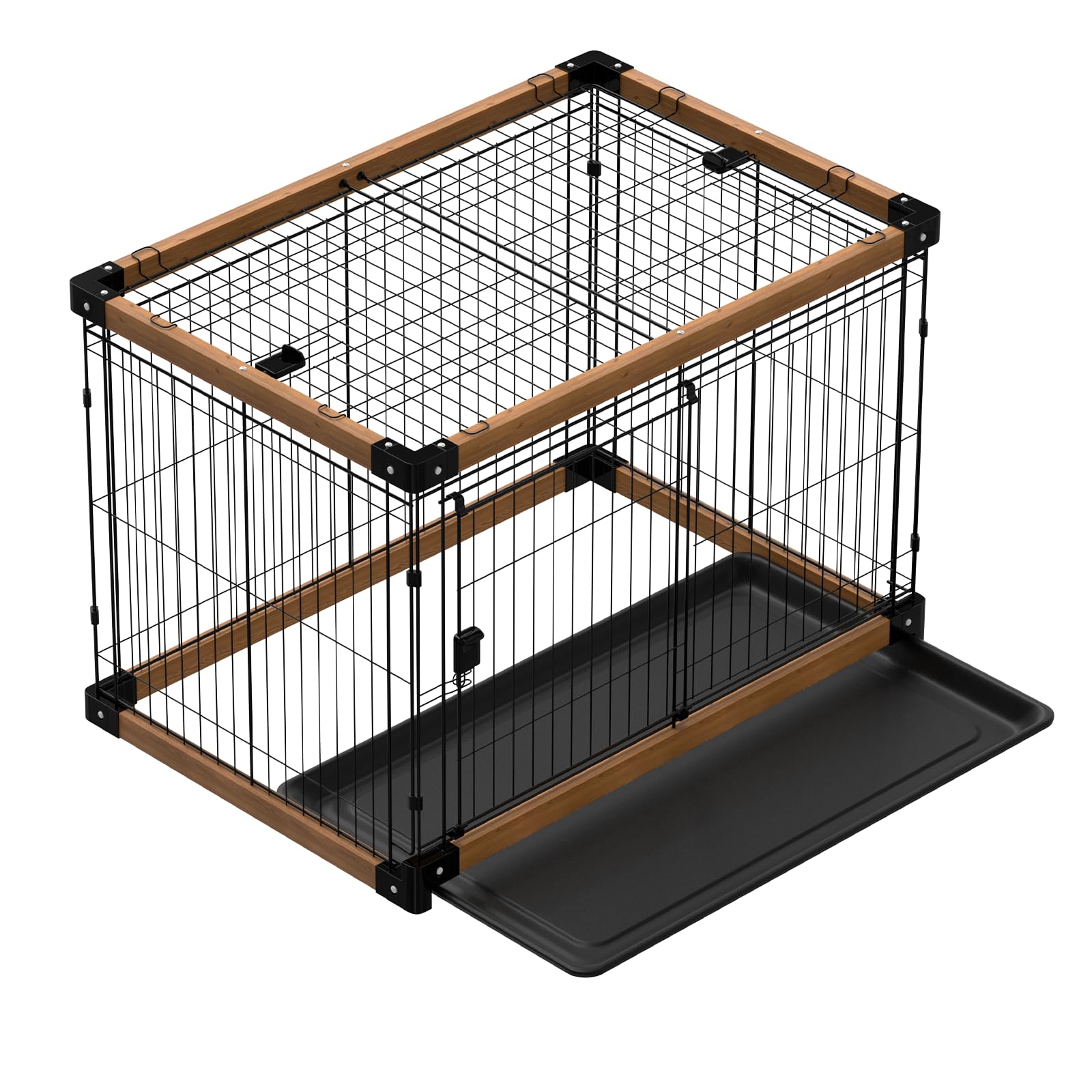 Amazon.co.jp: MEASUNM 木製犬ケージ 犬サークル ペットケージ