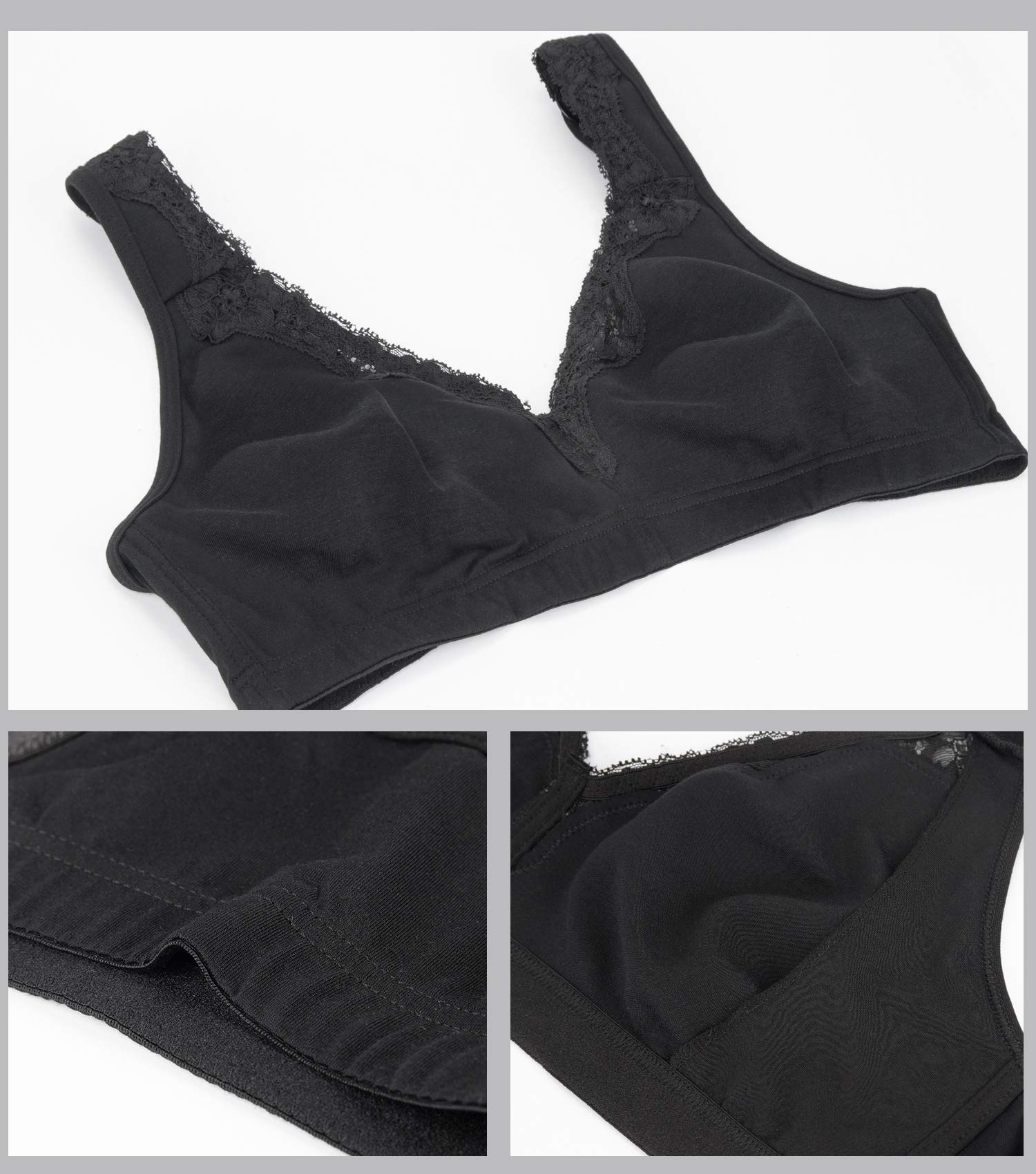 DotVol Soutien Gorges Coton Grand Tailles Dentelle Confortables Bonnet Complète sans Armature