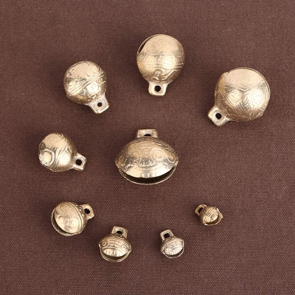 30pcs DIY Craft Bells Vintage Copper Bells Mini Jingle Fengshui Christmas Craft Wind Chimes Making 16mm
