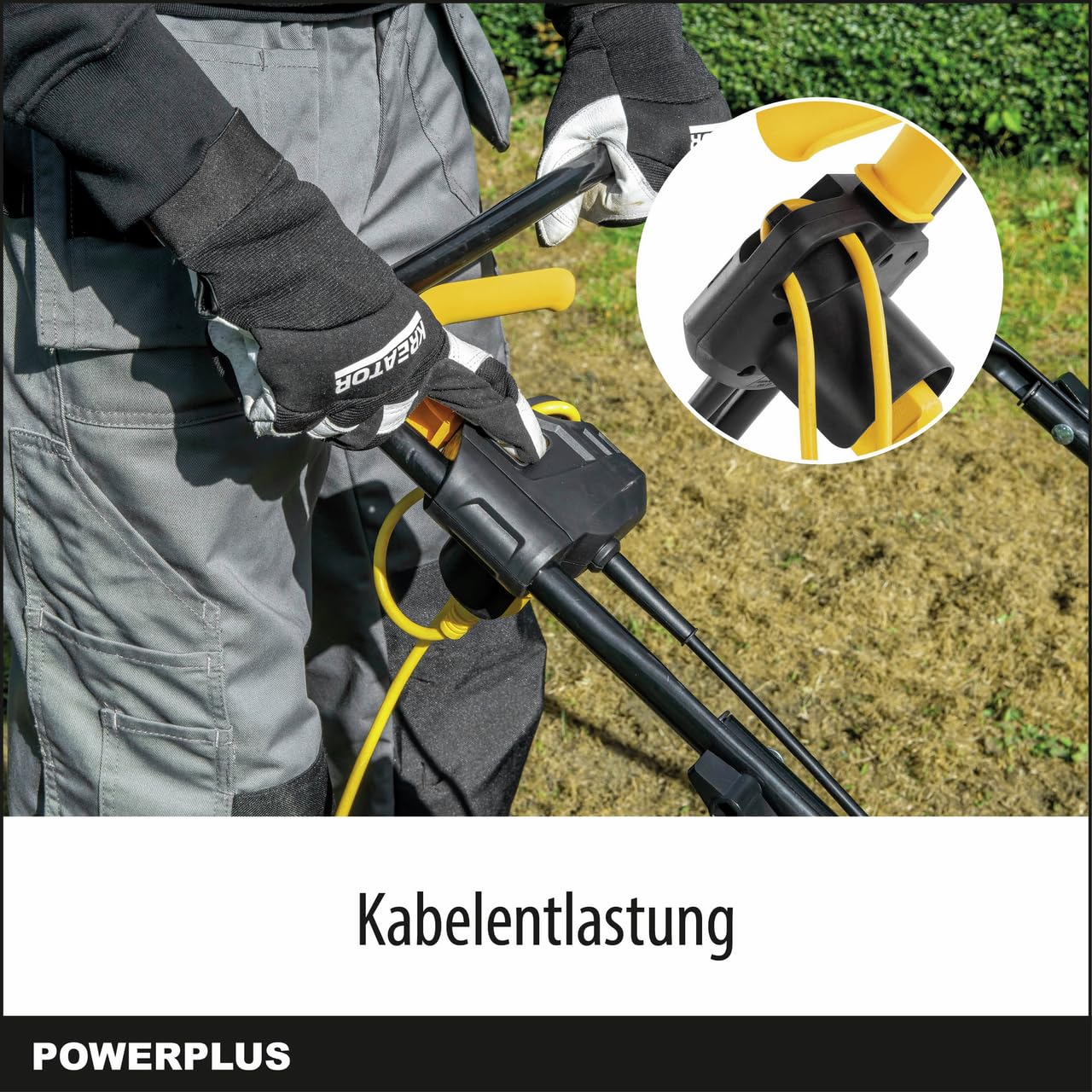 Powerplus Elektro-Rasenvertikutierer POWXG75130-1300 W und 320 mm Schnittbreite, 2-in-1-Lüfter und Elektro-Vertikutierer für Ihren Garten