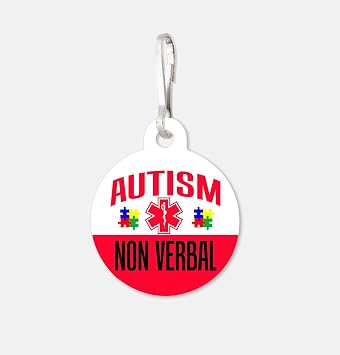 Medical Alert Tag - Autism Non Verbal - Pack Zipper Pull Charms/Emergency Tag/Medical Warning