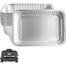 AJinTeby Grease Tray Liners for Ninja OG850/OG951 Woodfire Outdoor Grill, Disposable Aluminum BBQ Grease Tray Liners Compatible with Ninja OG800/OG900 Woodfire Outdoor Grill & Smoker, 15 Pack