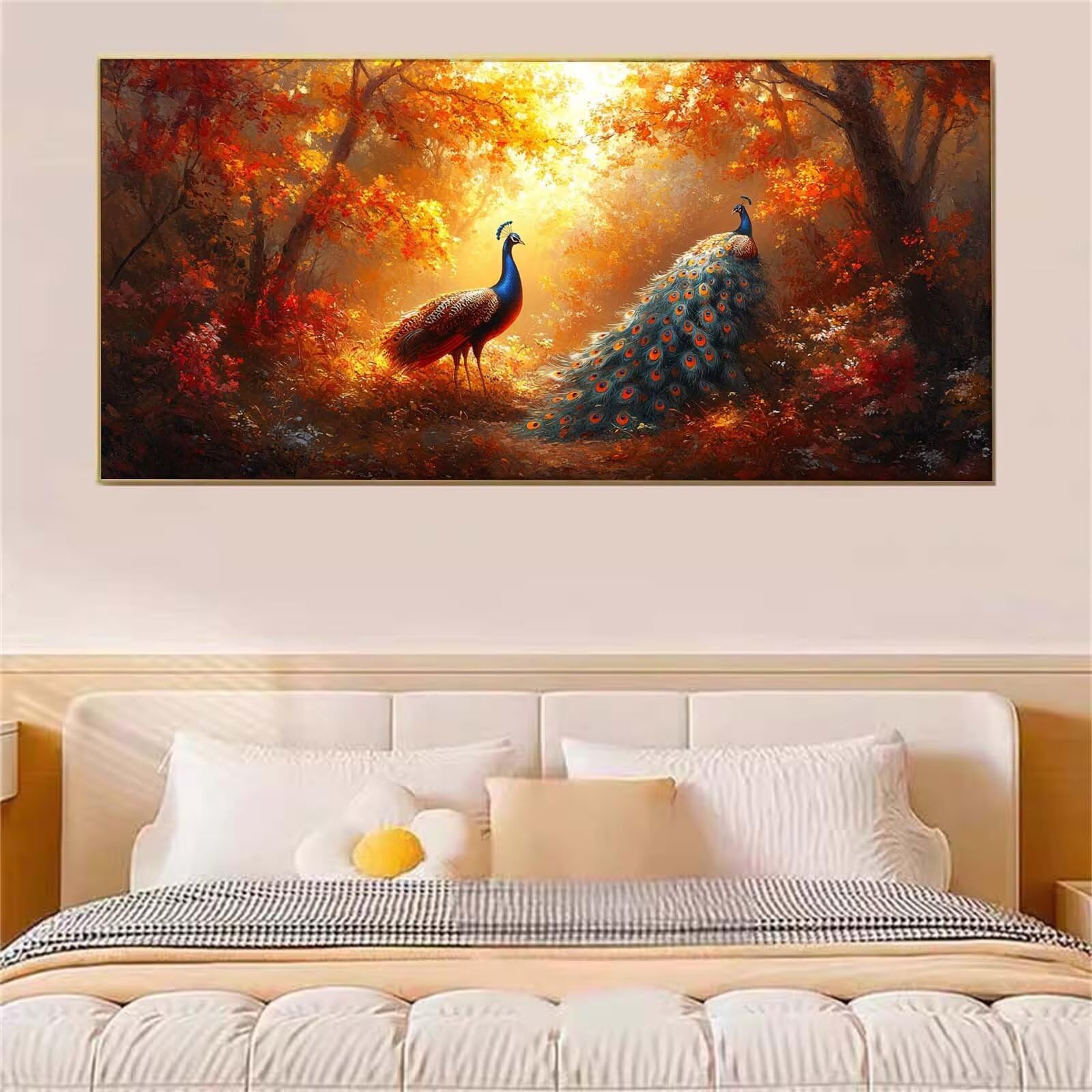 Zestaw do malowania diamentami 5D, diamentowe malarstwo paw las, duży rozmiar 80 x 160 cm, mozaiki do haftu krzyżykowego, dekoracje świąteczne do domu, prezent dla kobiet Z-267