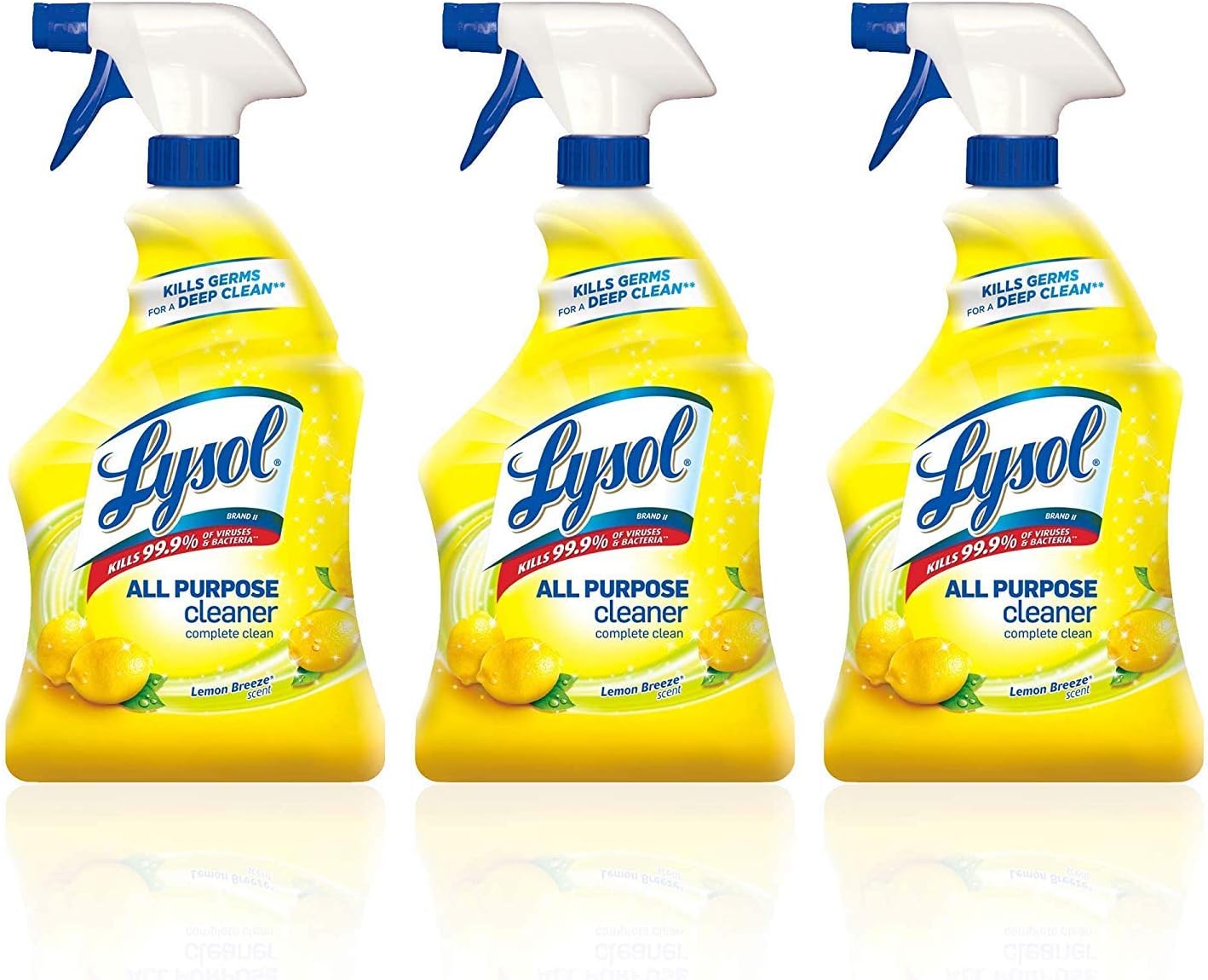 Lysol All Purpose Cleaner Lemon Breeze 32 Ounce (Pack of 3