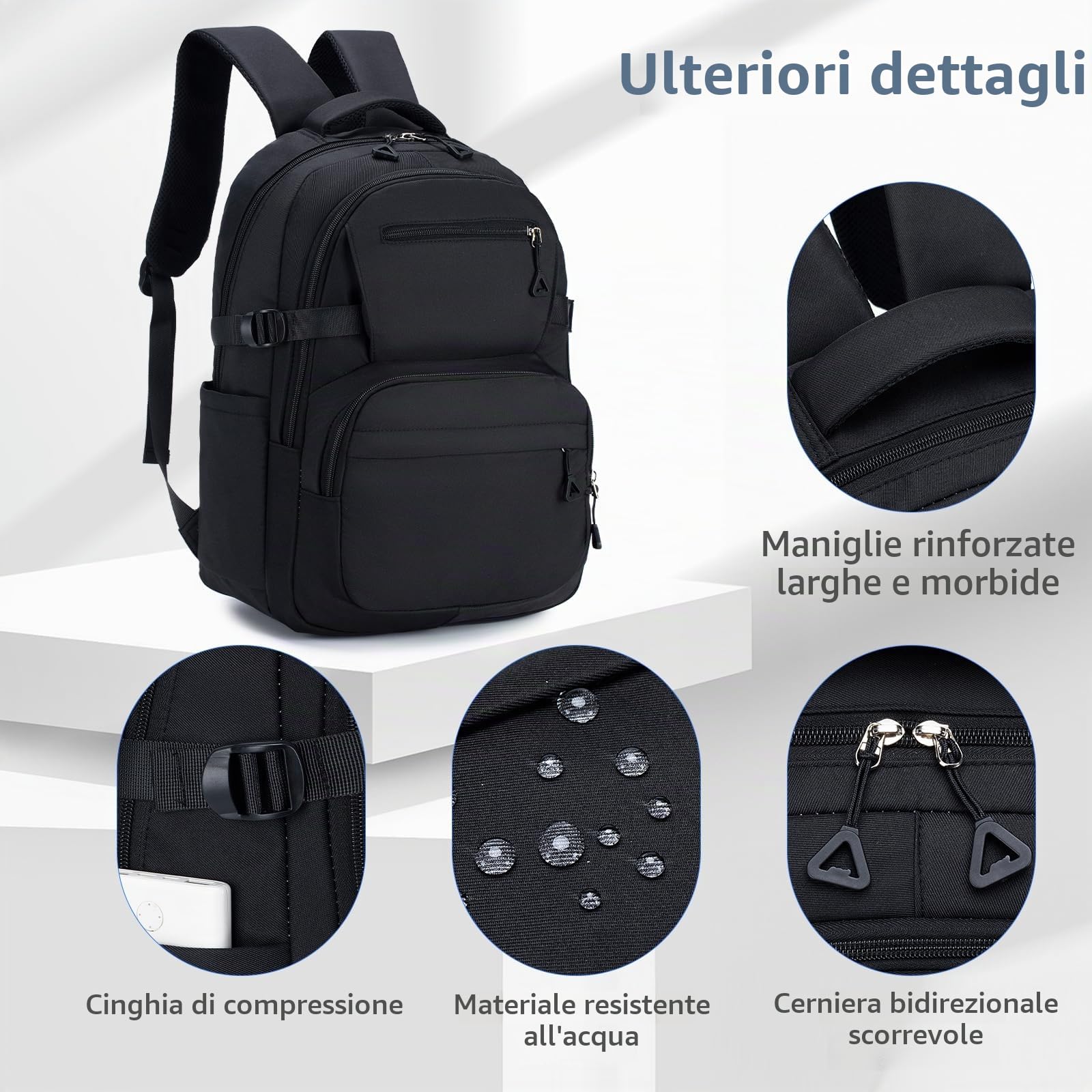 YOODI British Airways 40x30x15 Zaino da Viaggio Aereo Bagaglio a Mano Impermeabile Zaino Scuola Zaino Porta PC 14 Pollici Cabin Bag Travel Backpack per Donna Uomo Lavoro Università