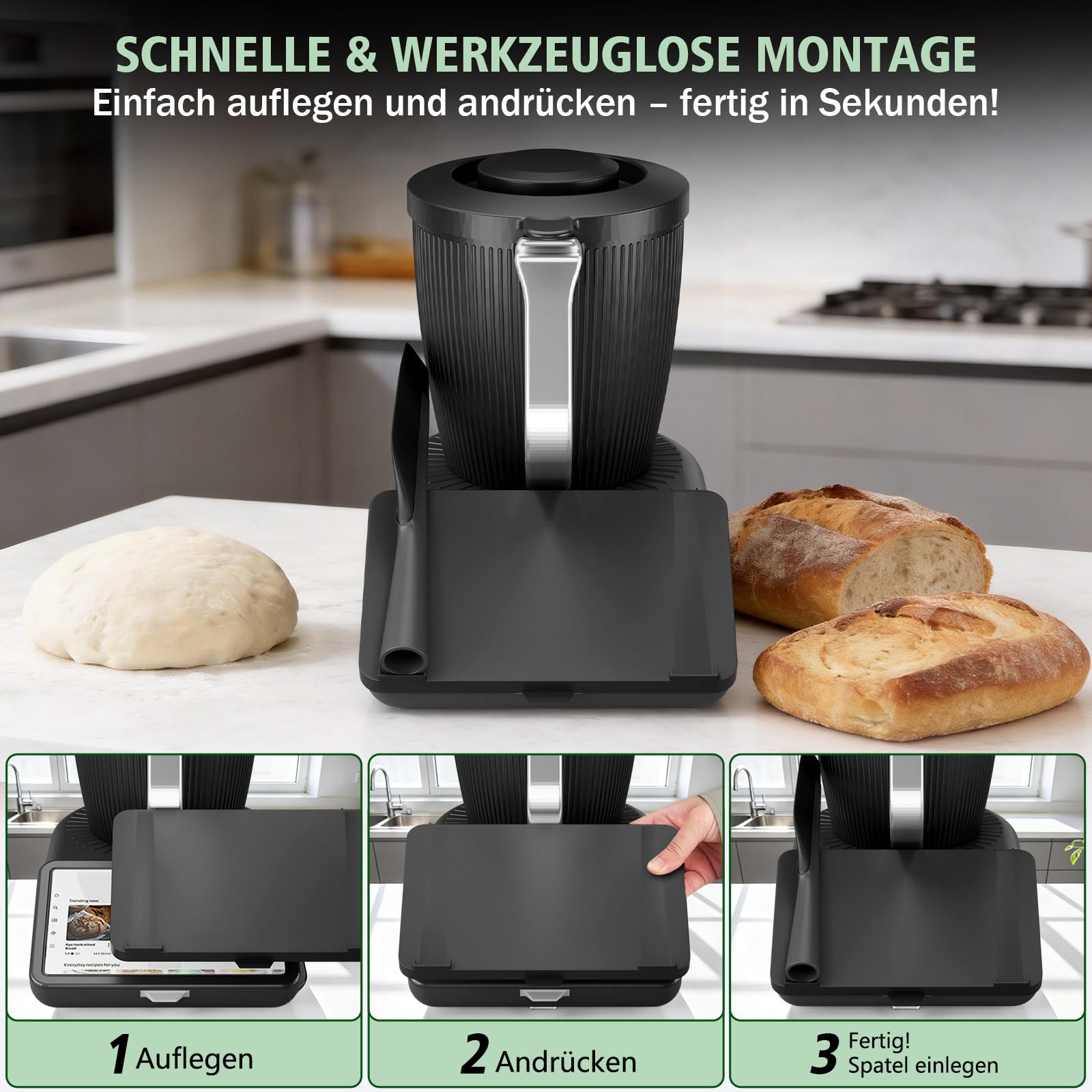 Osłona wyświetlacza do Thermomix TM7 pokrywa wyświetlacza z uchwytem na szpatułkę (bez szpatułki), twarda osłona ochronna, odporna na zarysowania płyta ochronna, wodoodporna i pyłoszczelna