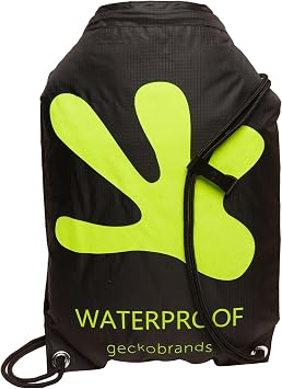 geckobrands Embark 10L Drawstring Backpack Waterproof, Lightweight Dry Bag for Beach, Hiking, and Light Water Activities