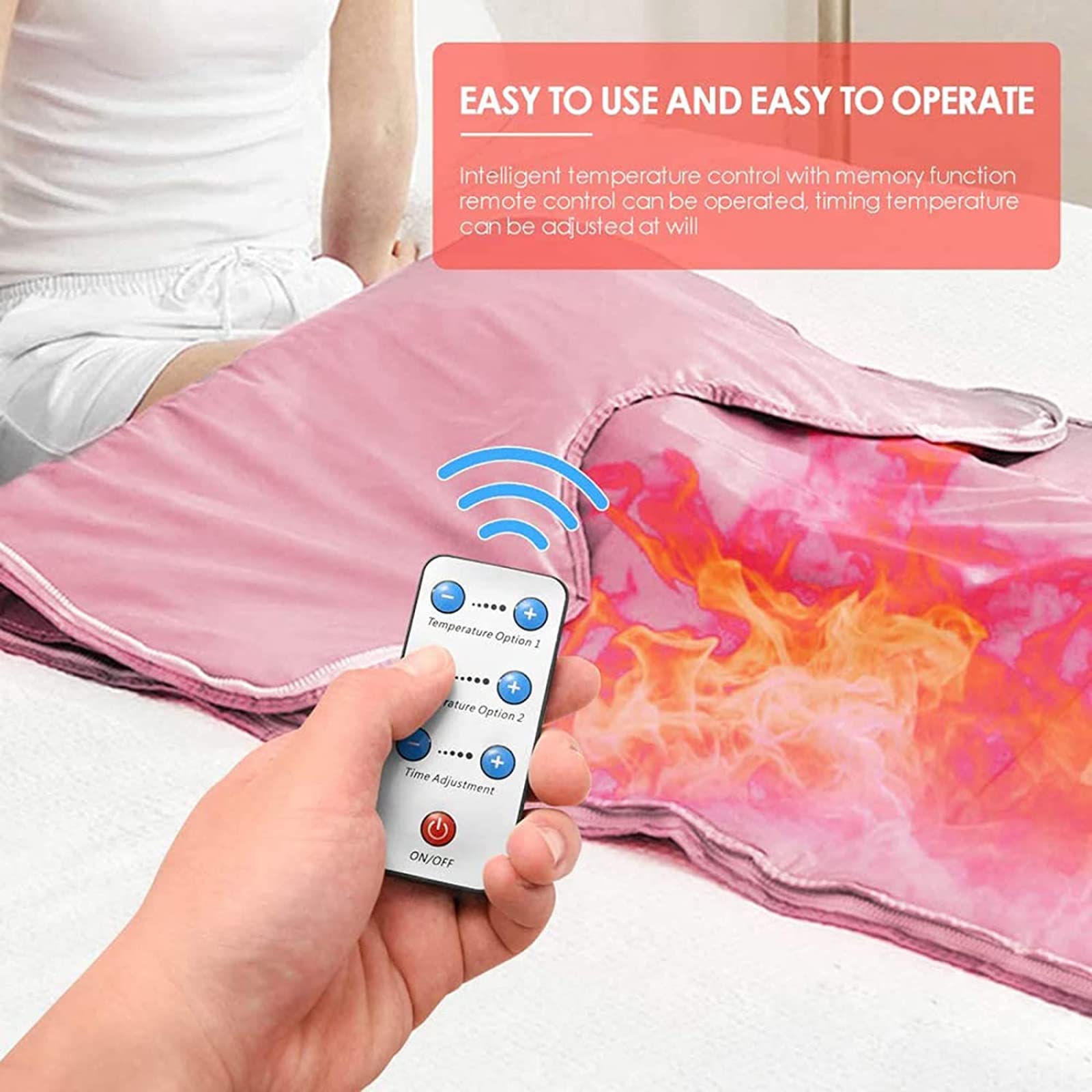 Coperta sauna a infrarossi lontani con controller a 2 zone, coperta professionale per sauna e massaggio, per modellare il corpo, dimagrante, fitness, terapia disintossicante, anti-invecchiamento,