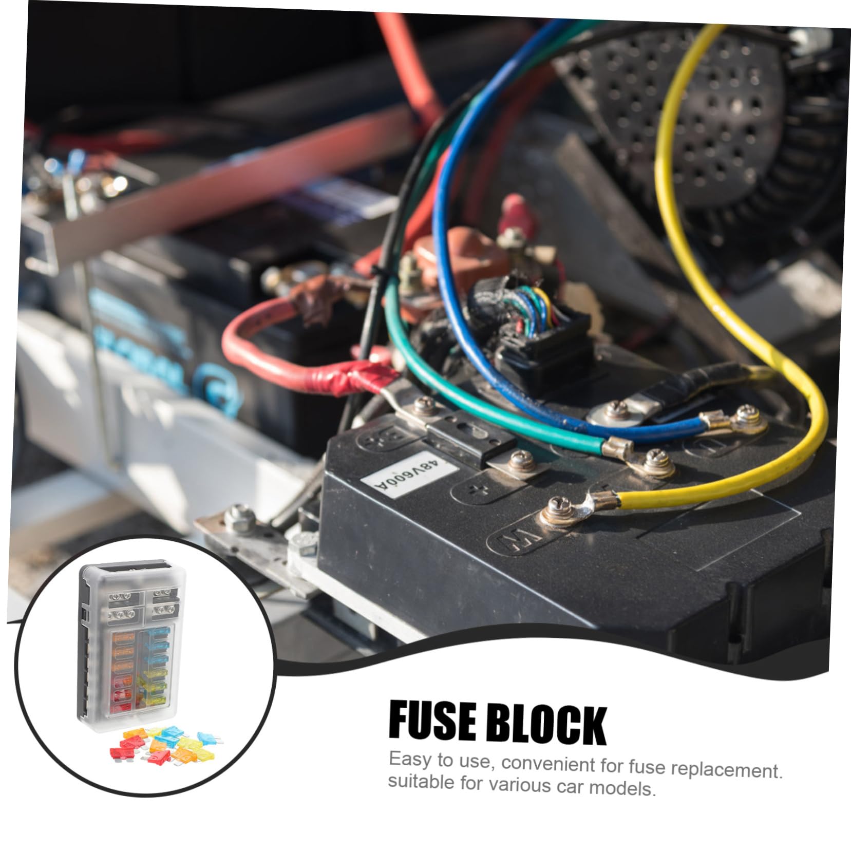 Amosfun 100a Scatola Fusibili Vie per Auto Blocco Fusibili Circuito del Veicolo Sostituzione Scatola per Auto Camper Yacht