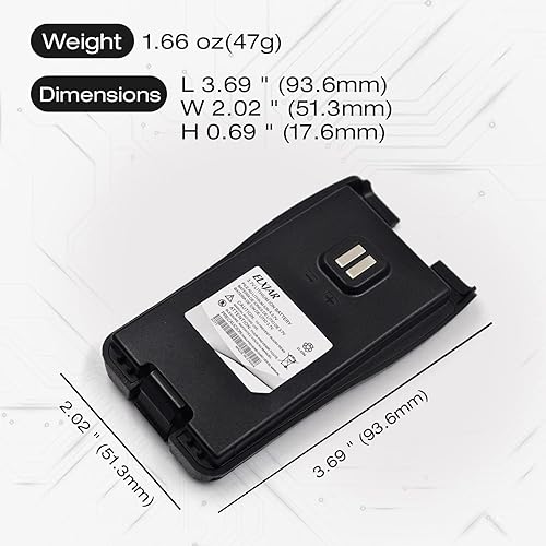 Miniatura 3 de Paquete de 5 unidades de repuesto de batería de iones de litio de 3.7 V 1000 mAh para radios bidireccionales Retevis H-777, no compatible con H-777