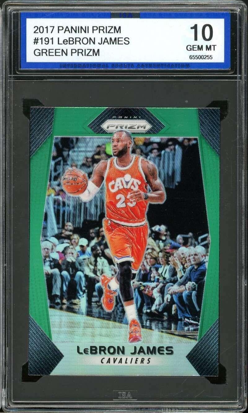 LeBron James Card 2017-18 Panini Prizm Prizm #191 ISA 10 GEM MINT - Unsigned Basketball Cards