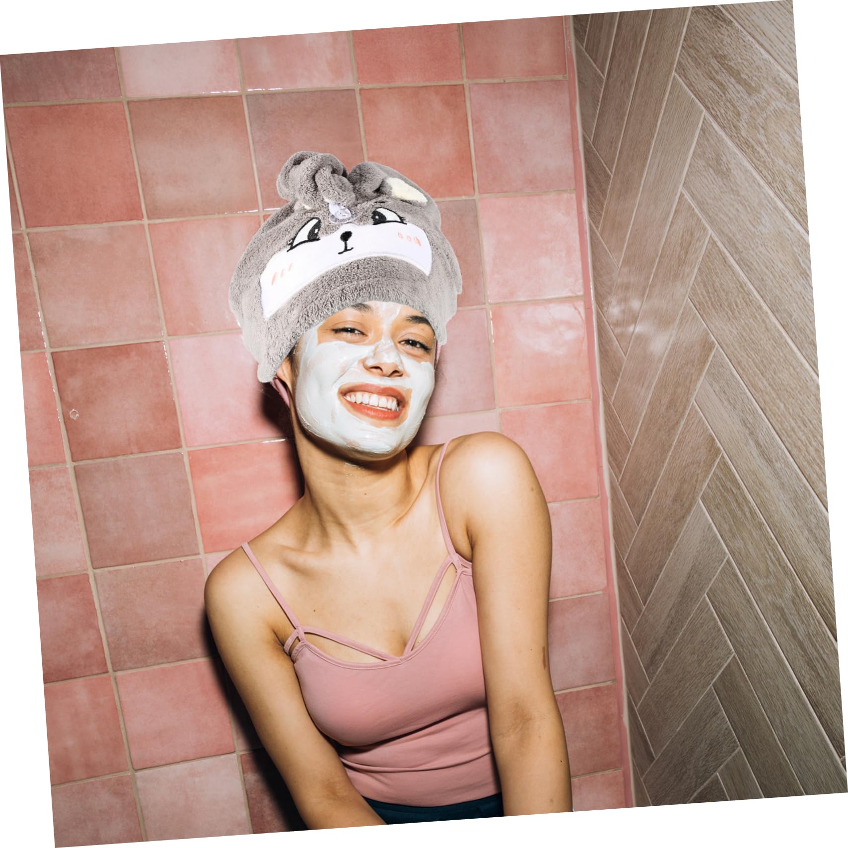 PRETYZOOM 3stücke Haarturban Für Damen Super Saugfähiger Trocknender Haarturban Mit Niedlichem Eichhörnchen-Design Zum Schnellen Trocknen Nasser Haare Nach Dem Waschen Komfortabel Und
