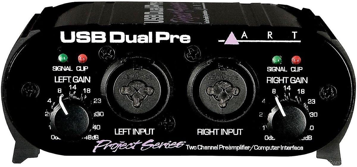 ART USB Dual Pre Two Channel Preamplifier/Computer Interface (USBDUALPREPS),Black image 2