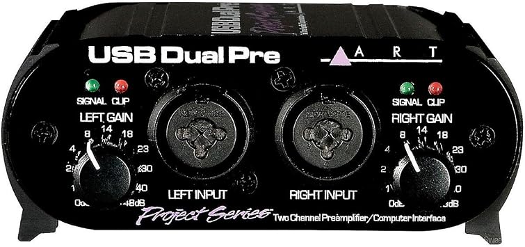 ART USB Dual Pre Two Channel Preamplifier/Computer Interface (USBDUALPREPS),Black