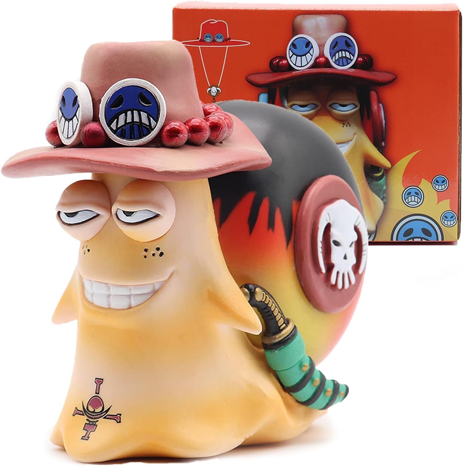 Transponder Snail Phone Bug, PVC Material, 4.33in/11 Cm Size - Perfect for Collecting, Decorating, and Anime Fans' Delight（Ace）