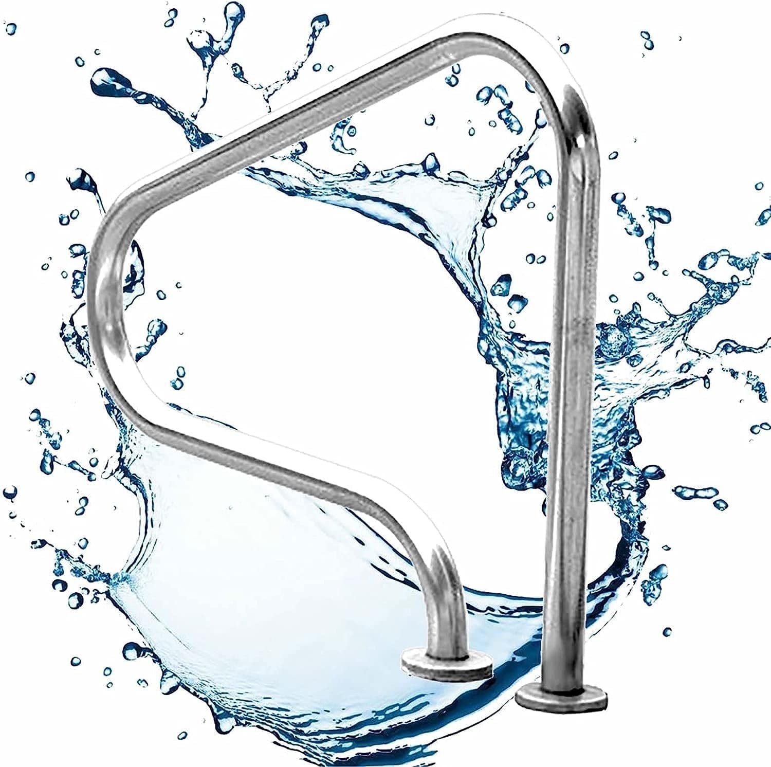 Main courante de piscine pour escalier extérieur et baignade en famille