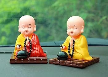 ソーラー/お坊さん/住職/フィギュア 車 運転ソーラー お坊さん 福の神 僧侶 置物 飾り 玩具 木魚