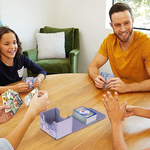 Miniatura 6 de CaseBot Caja de cartas compatible con MTGTCGCCG, funda magnética para tarjetas de juego de gran tamaño que se adapta a más de 180 tarjetas de juego