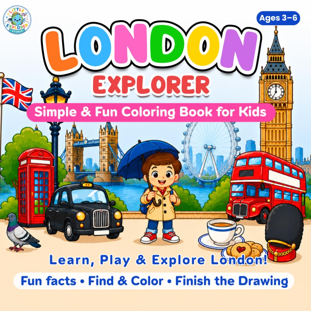 London Explorer: Fun Coloring, Find & Color, and Finish-the-Drawing Activities for Ages 3–6 (Little Explorer)