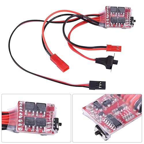 Miniatura 6 de Drfeify RC Modelo ESC, RC Car Boat 20A cepillado controlador electrónico de velocidad con freno para 130180260280380 soporta motor