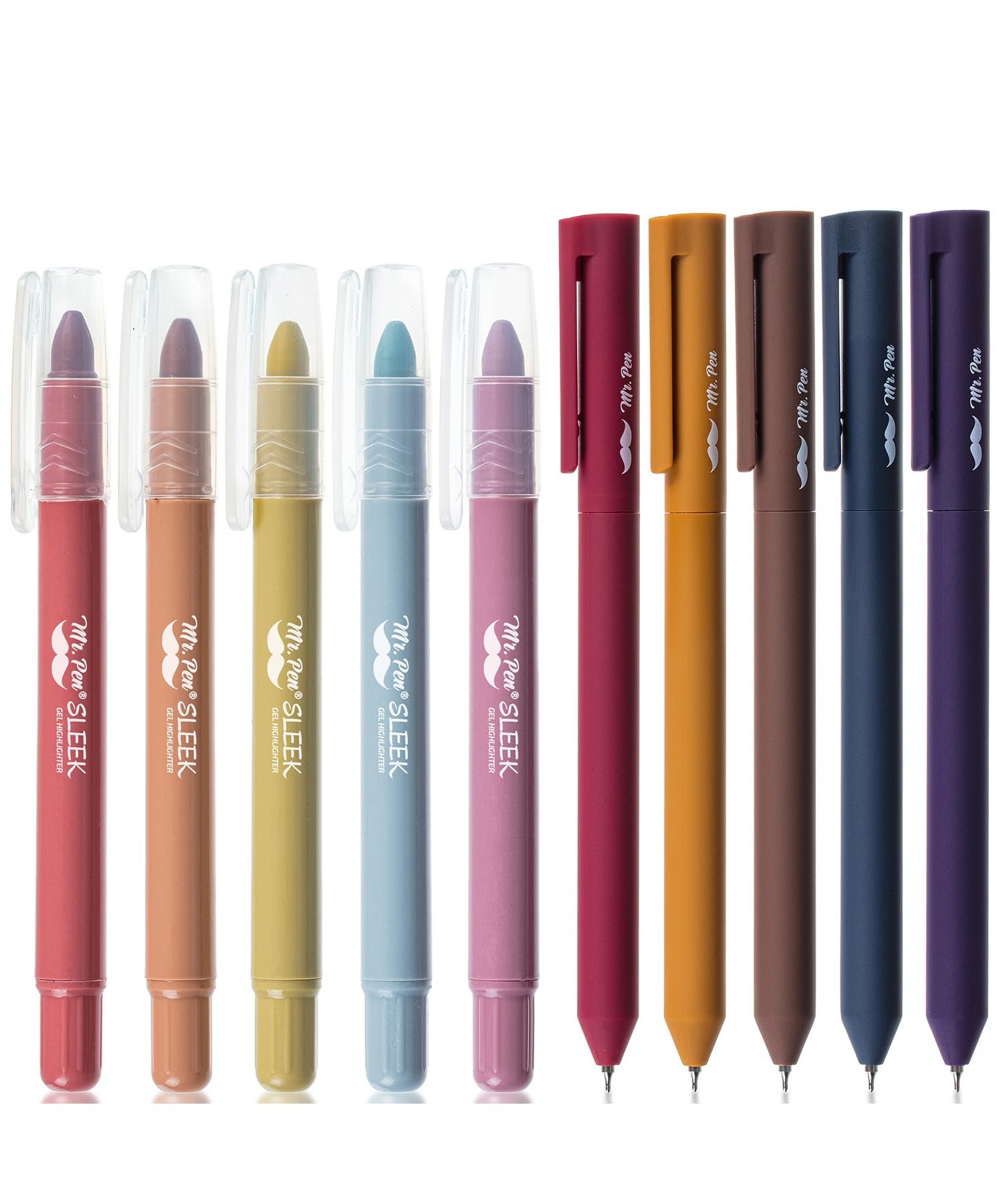 Mr. Pen- Bible Highlighters and Pens No Bleed, 10 Pack, Gel Highlighters, Bible Pens No Bleed Through, Bible Highlighters No Bleed, Bible Journaling Kit, Bible Pens and Highlighters No Bleed