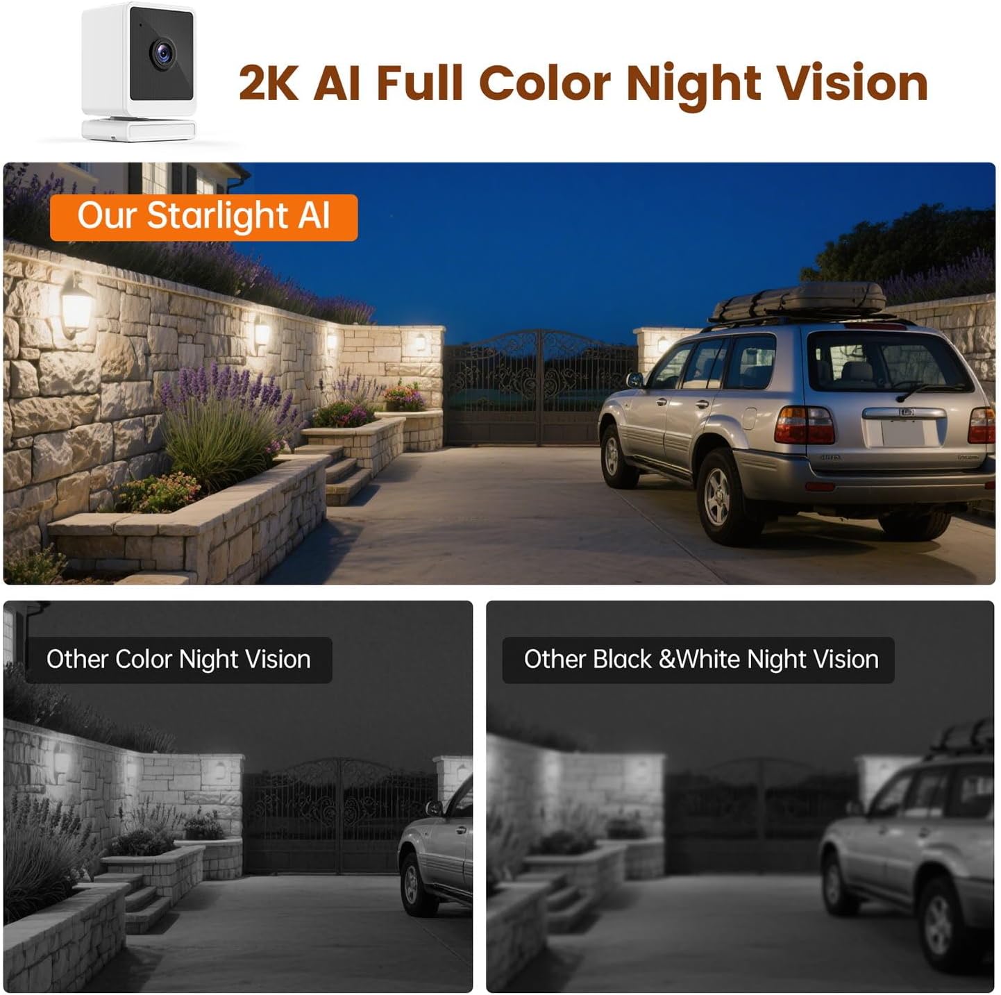 Window Camera, 3MP 2K Indoor Cameras for Home Security with Mounting Sticker,AI Color Night Vision, Person & Motion Detection,Support 2.4GHz & 5GHz WiFi - Image 7