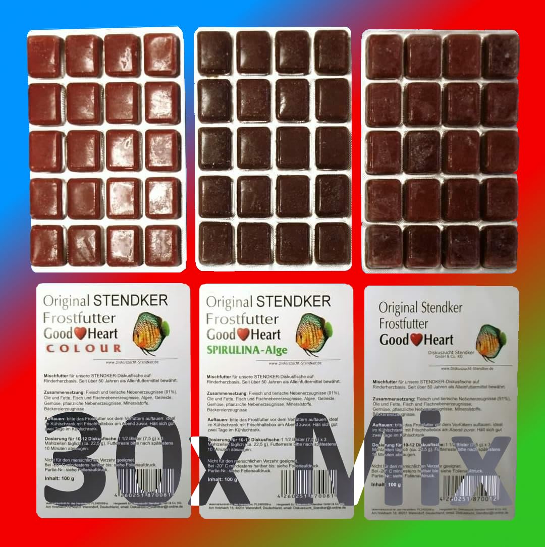 Stendker - Juego de 30 alimentos para escarcha (10 clásicos, 10 colores y 10 espirulina)