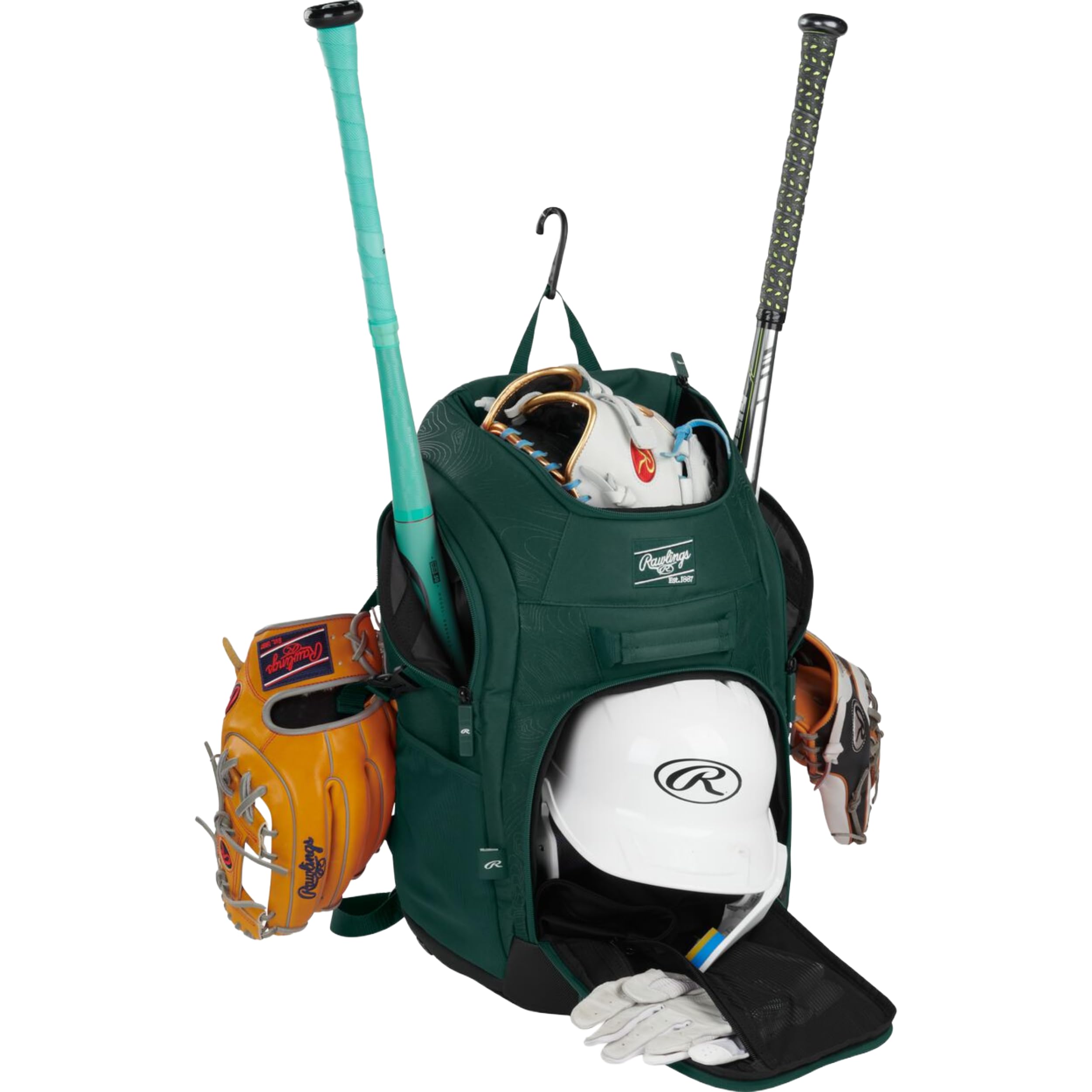 Rawlings | FRANCHISE 2.0 Player's Backpack | Baseball/Softball | Rec/Travel | Multiple Styles