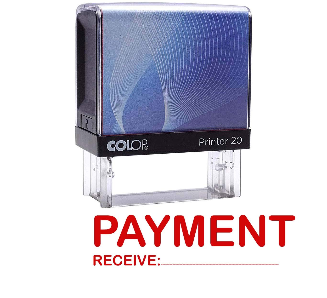 Zein Text Checked Payment Received colop Stamps Personalized Teacher Stamps self Ink Rubber colop Printer - 20 Stamp (RED)