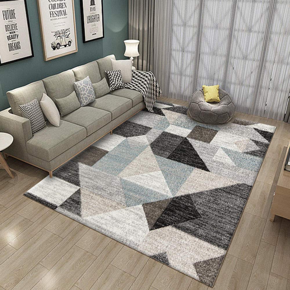 Tapis marbré en velours facile à nettoyer pour grand salon moderne