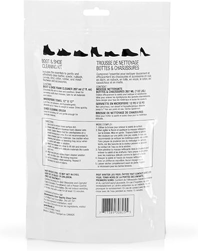 Miniatura 3 de Moneysworth & Best Kit de limpieza de botas y zapatos, esenciales para limpiar zapatos con espuma, toalla y cepillo, accesorios para el cuidado de