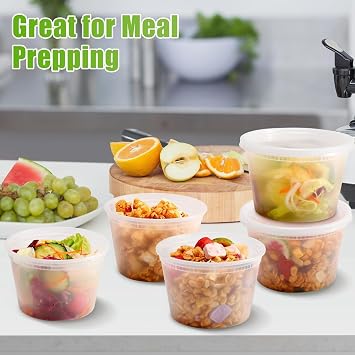 40 Pack Deli Containers With Lids, Soup Container, 8oz, 16oz, 32oz