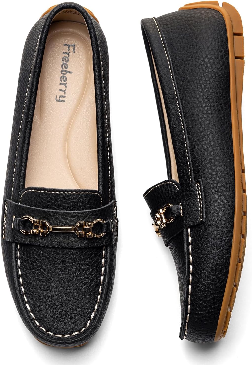 Loafers for Women Comfort Leather Loafers Cute Slip On Business Casual Dress Shoes Lightweight Work Flats Driving Mocs Walking Shoes for Women - Image 7