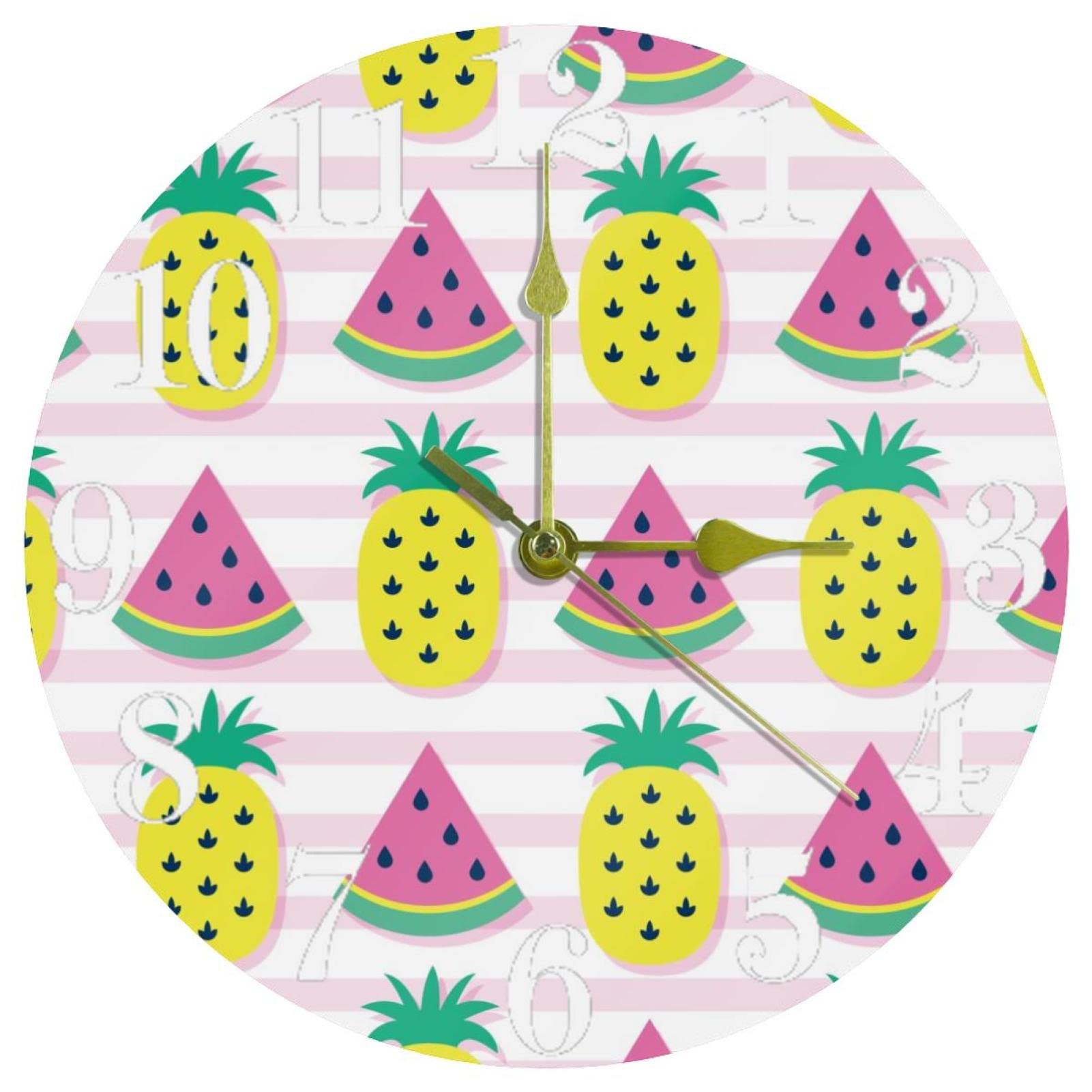 Horloge murale silencieuse sans tic-tac à piles pour chambre et bureau