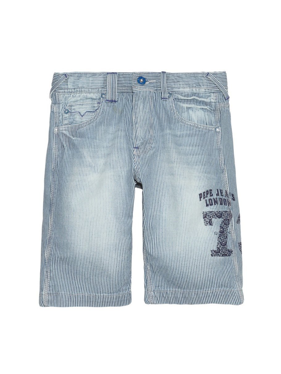 Short Pepe Jeans garçon bleu et blanc pour enfant - 4
