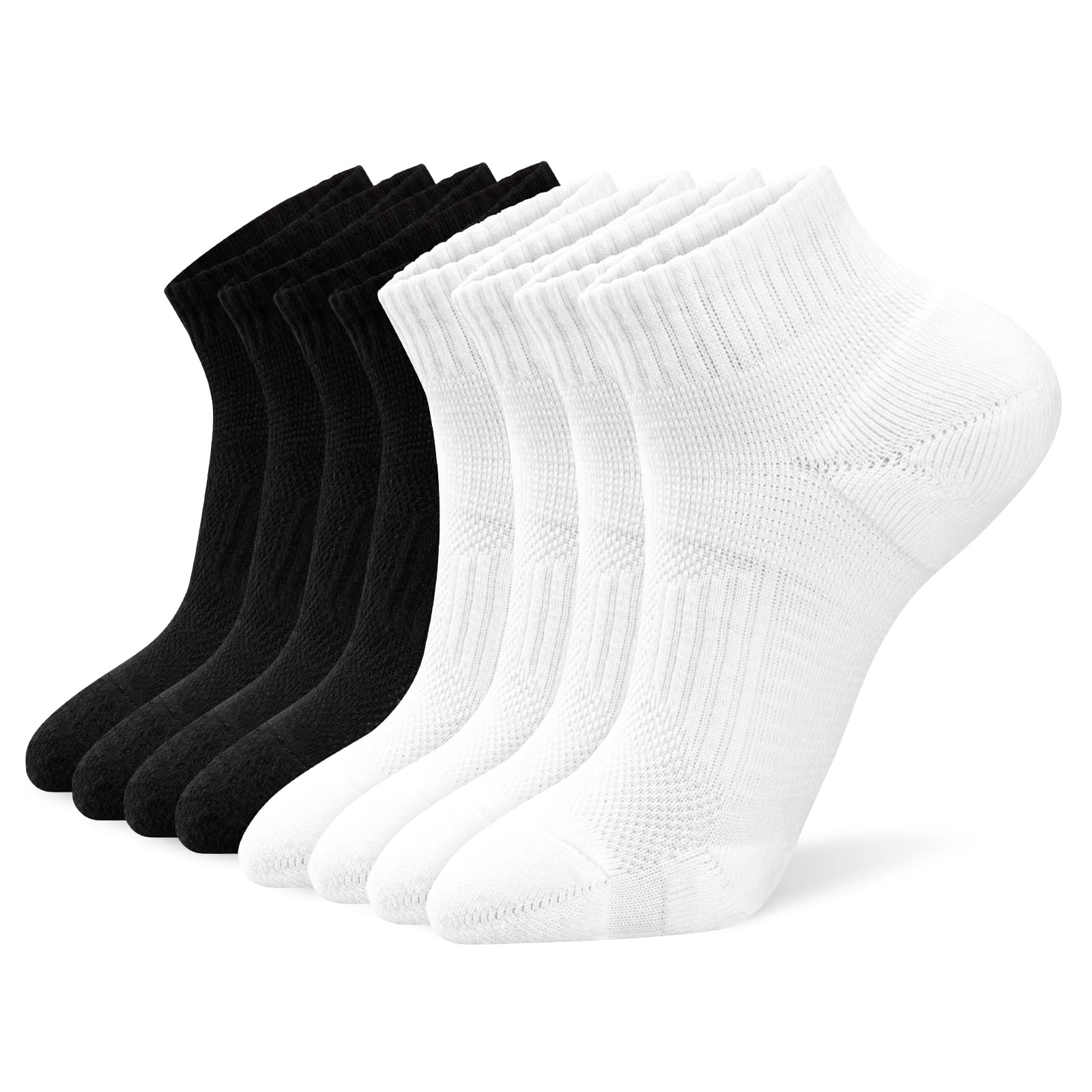 Mcool Mary Mens Ankle Running Socks Low Cut Cushioned Arch Support Athletic Sports Socks 3/4 Pack…