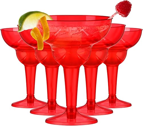 Tioncy 48 vasos desechables de plástico Margarita de 12 onzas para México, Cinco de Mayo, fiesta, Taco, decoraciones de martini, copas de cóctel a