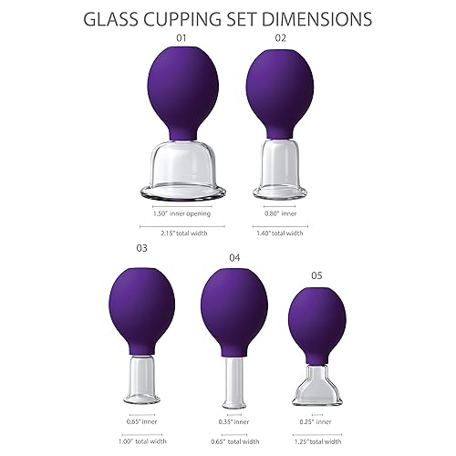 Miniatura 3 de Juego de ventosas faciales juego de terapia de ventosas para cara y cuerpo en caja de regalo de lujo con instrucciones de Lure Essentials juego de 4