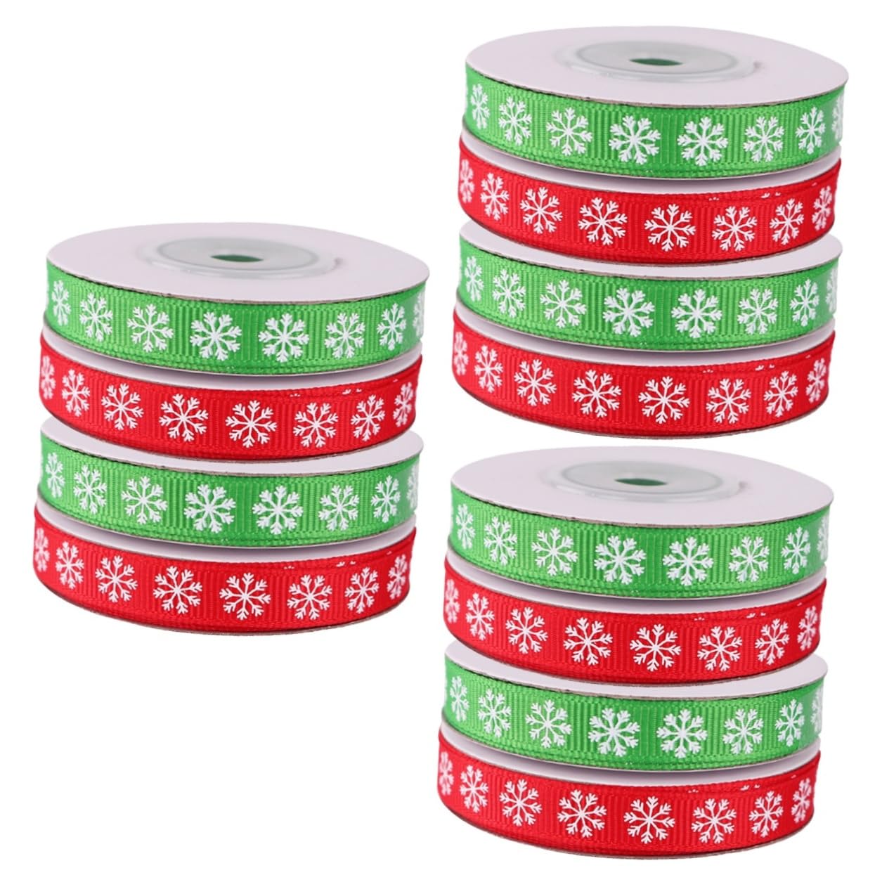 NUOBESTY 3 Sätze Weihnachtsband Christmas Ribbon Stoffband Weihnachten Weihachtsdeko Weihnachtssamtband Urlaub Kräuselband Zum Verpacken Von Geschenken Band Zum Nähen Schleife 4 Rollen * 3